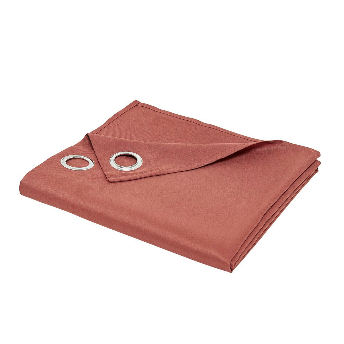 CORTINA MEVAK - Rideau en Polyester Rouge brique 140x240 cm