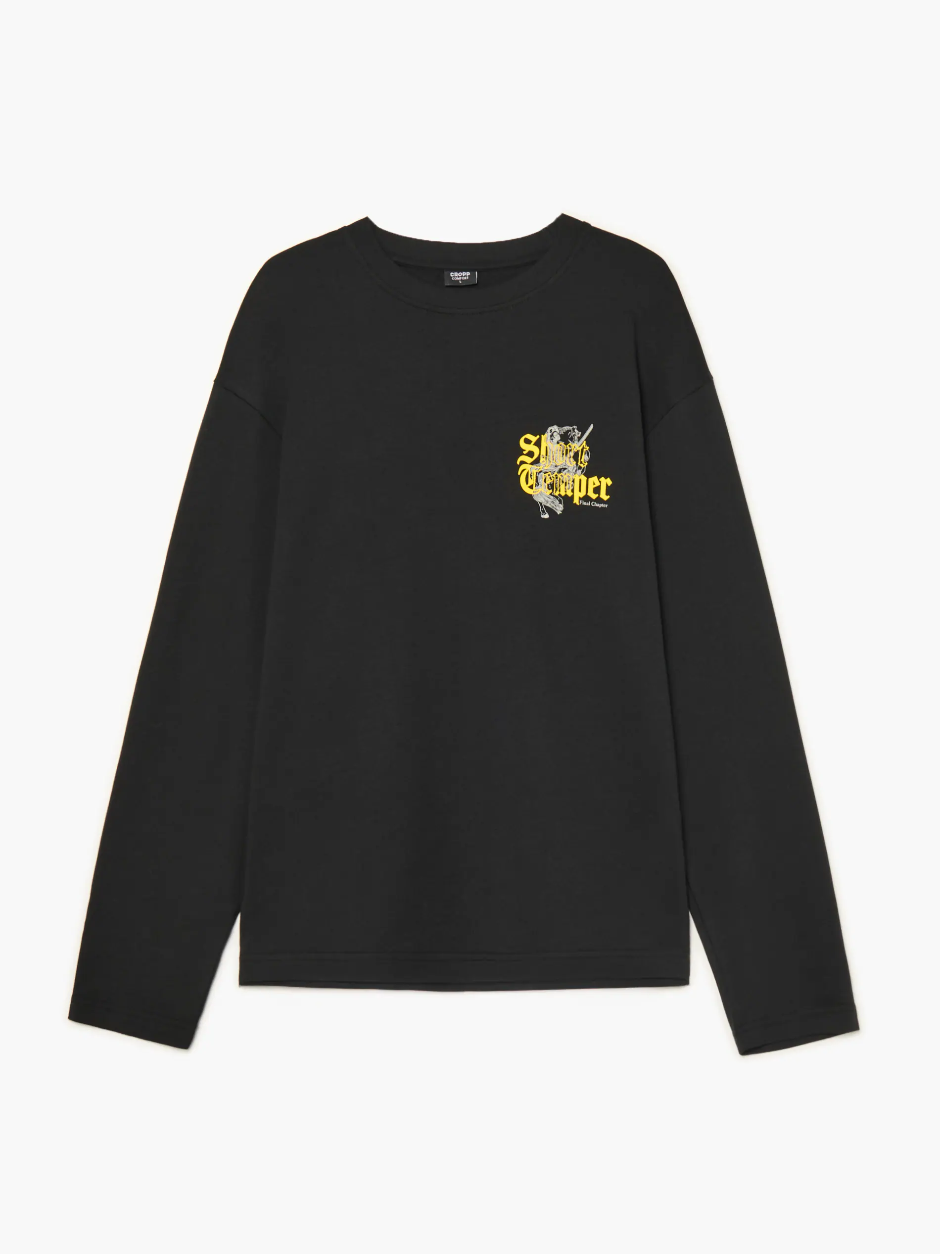 Czarny T-shirt z motywem samurajów