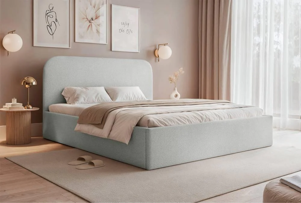 Bedframe Fia 180x200 chenille met opbergruimte