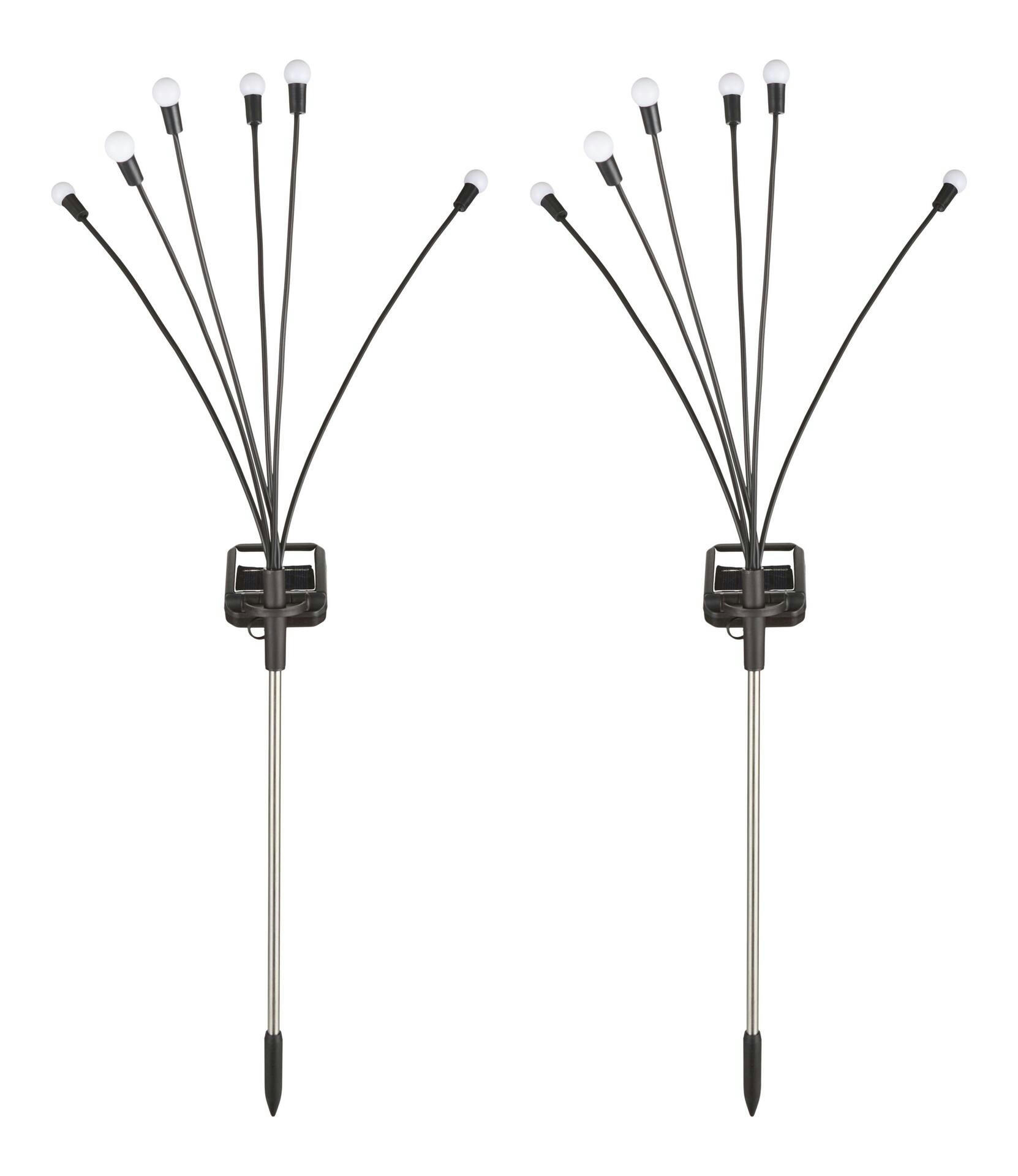 For Living Solar-Powered Firefly Garden Stake Lights, 2-pk