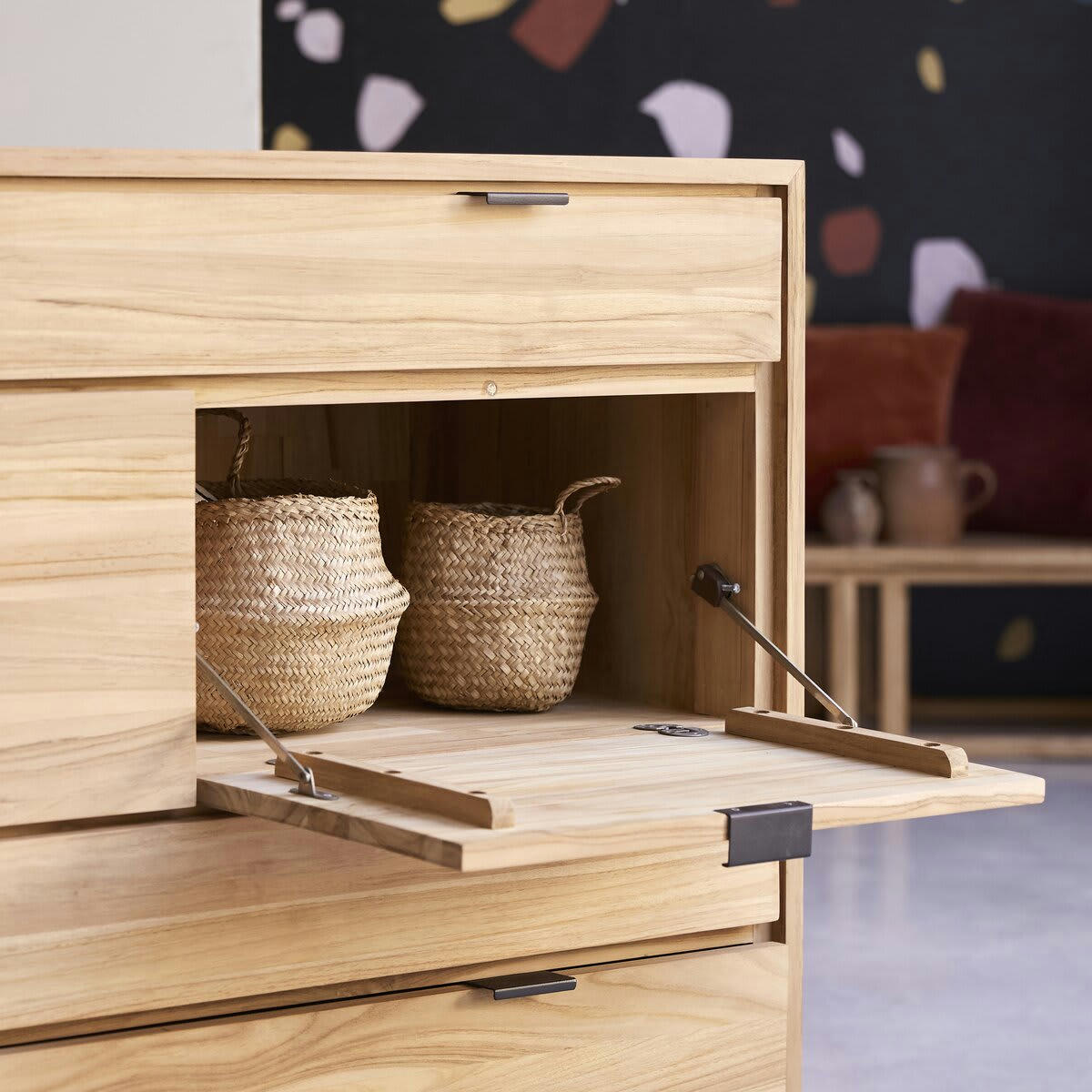 SENSON - Commode en teck massif