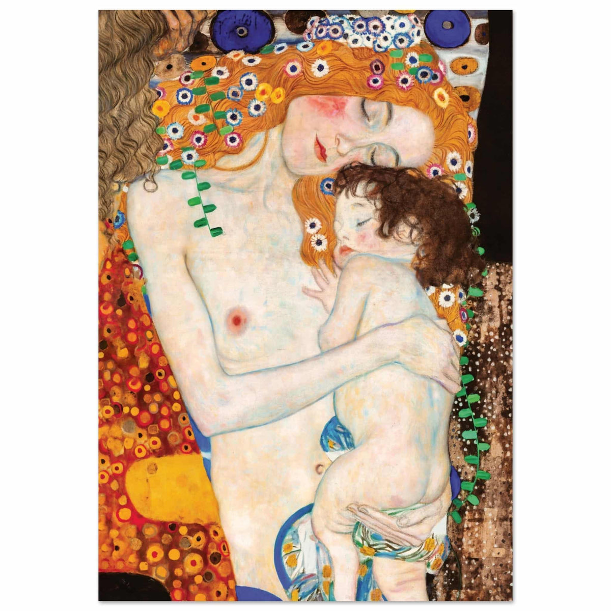 Artfulprints Poster Gustav Klimt - The three ages of the woman  - 70x100 cm - Meerkleurig