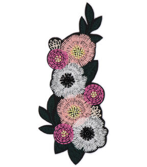 3 x 6.5 Flowers Iron On Patch by hildie & jo