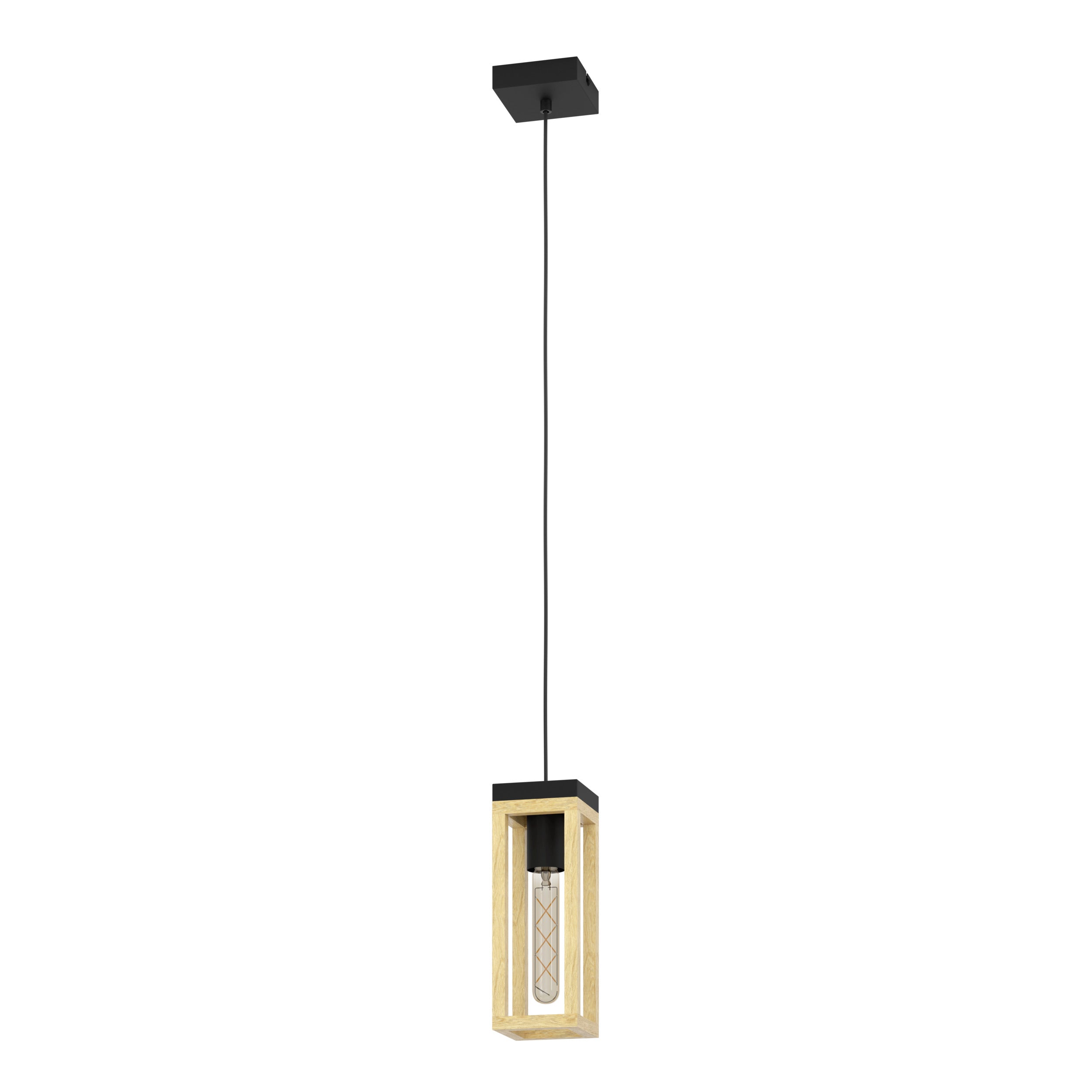 EGLO hanglamp Nafferton - e27 - 10 cm - zwart/bruin