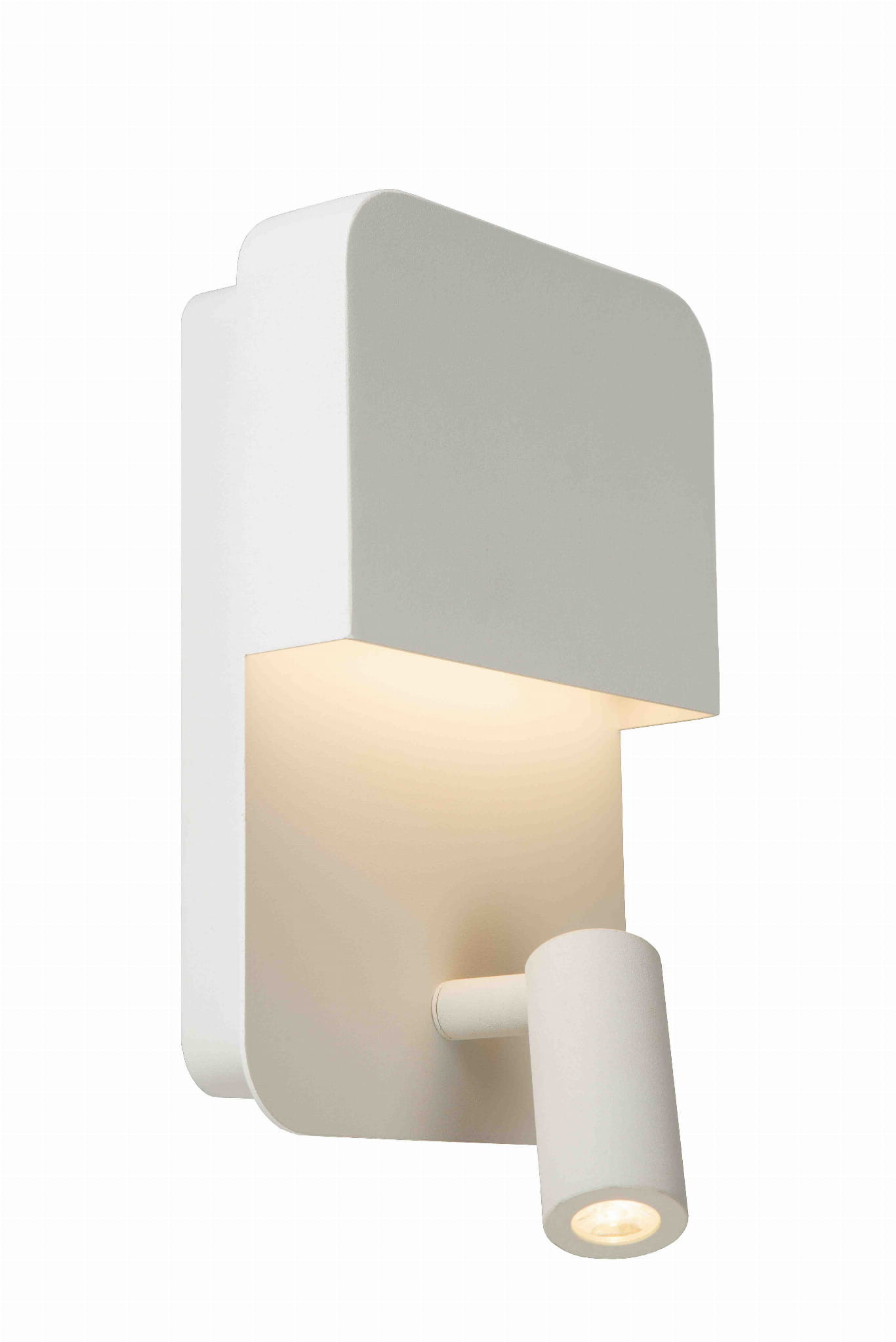 Kinkiet BOXERbiały LED 2x5W 600lm wym:24x10x13,5cm IP20 Lucide