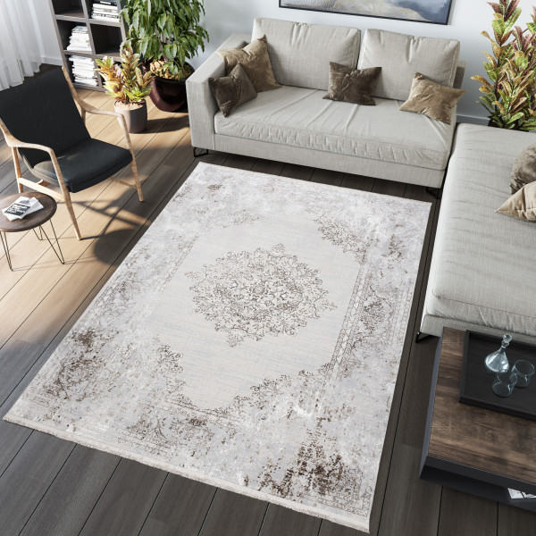 Dywan Chemex Sahara Nowoczesny K895D SH_ L_ Beżowy 120x170