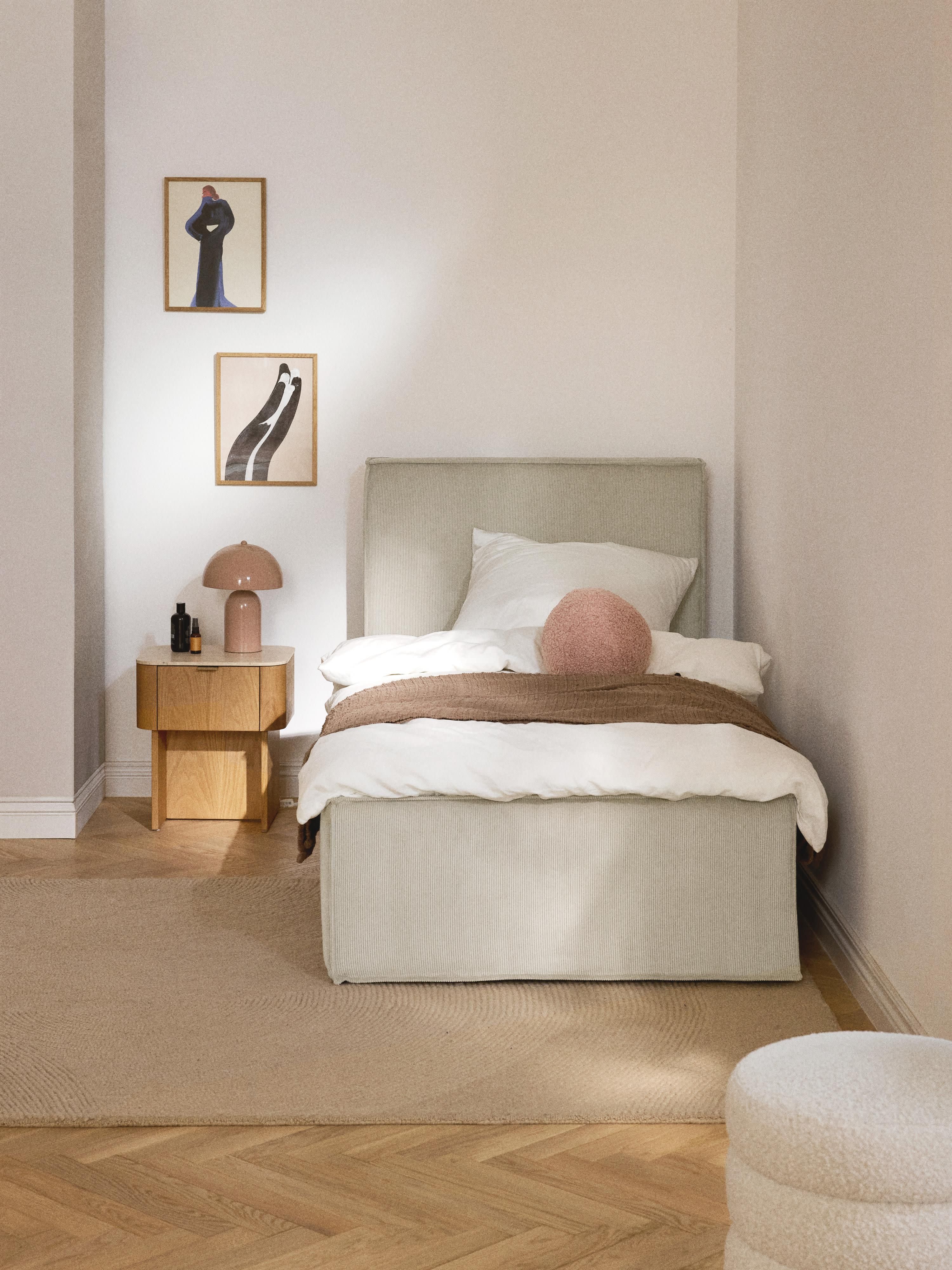 Cord-Einzelbett Dream mit Stauraum
