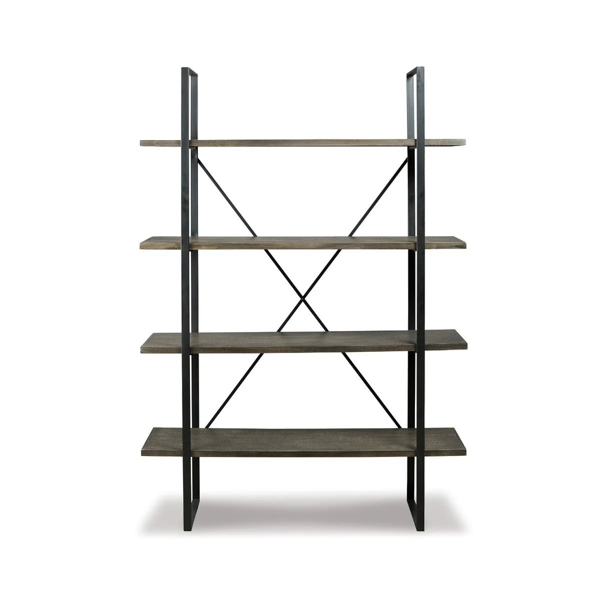 Signature Design by Ashley Macmillan Black and Grey Wood and Metal Bookcase