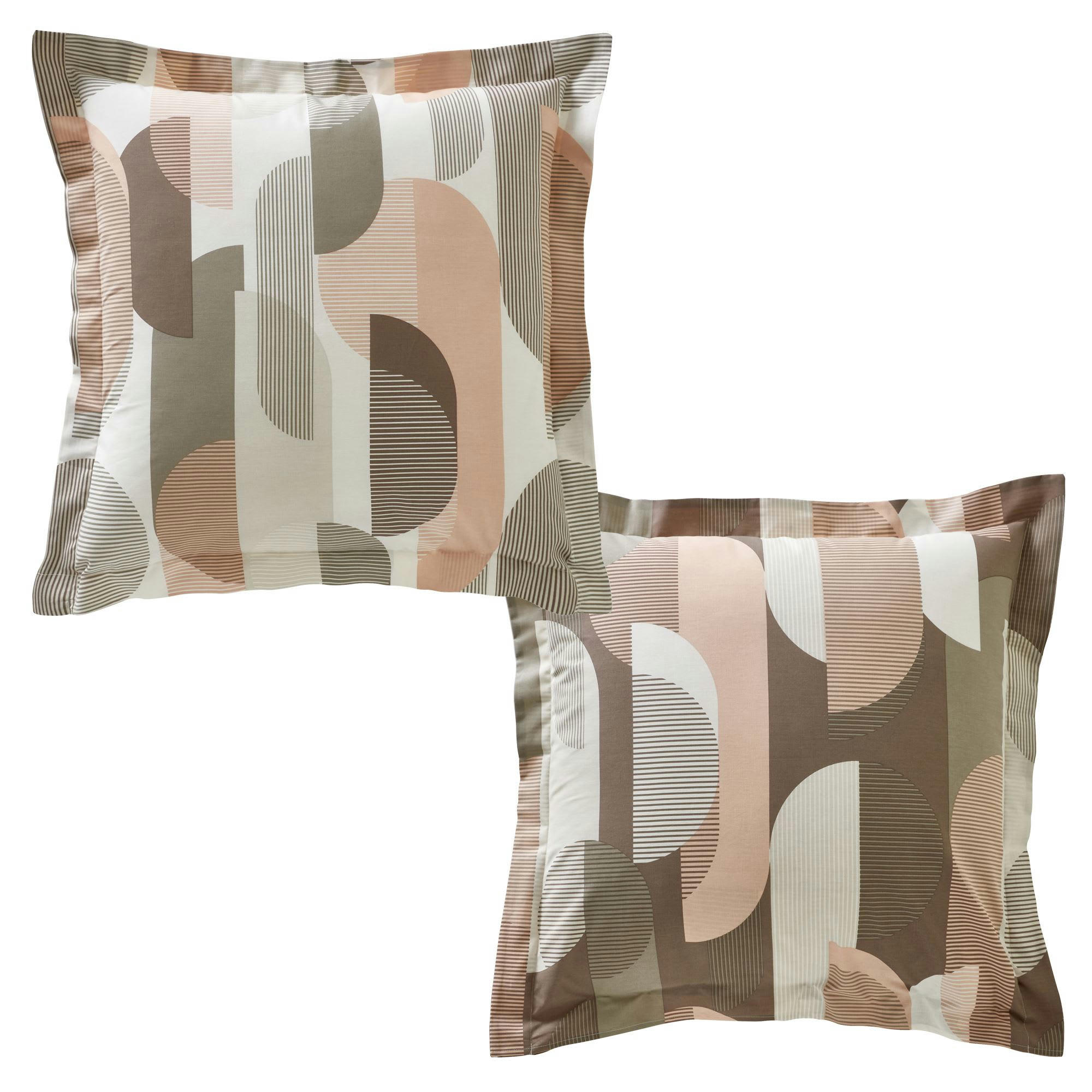 CURVES - Taie sac 63x63 rose en coton