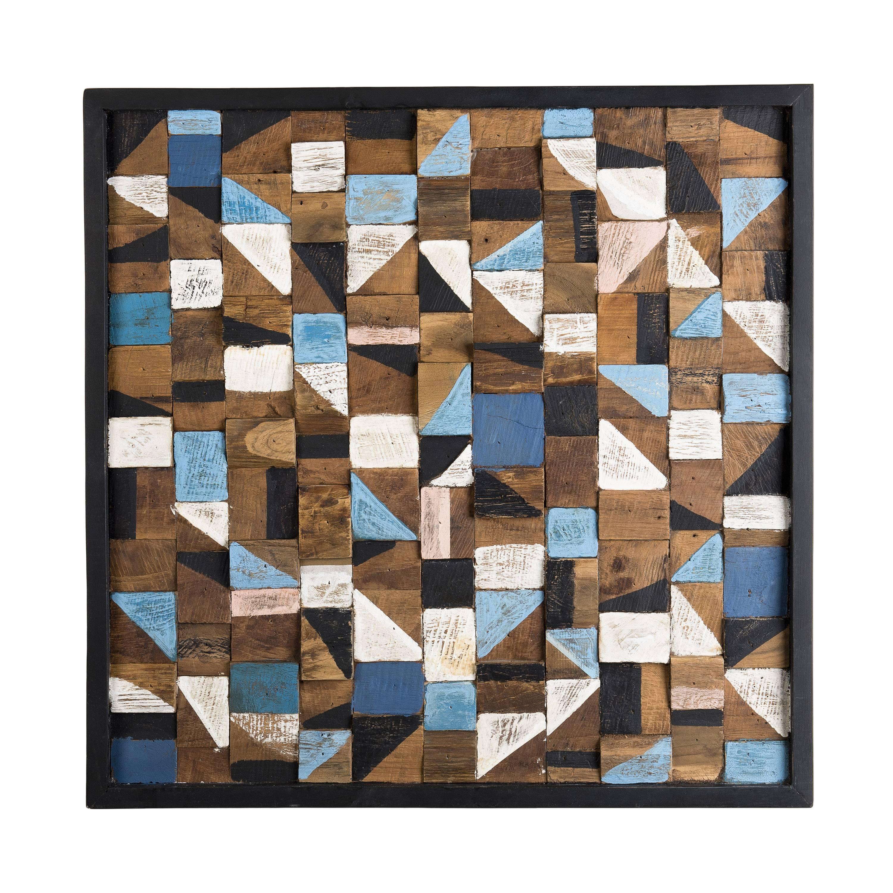 Wanddecoratie Mozzao teakhout