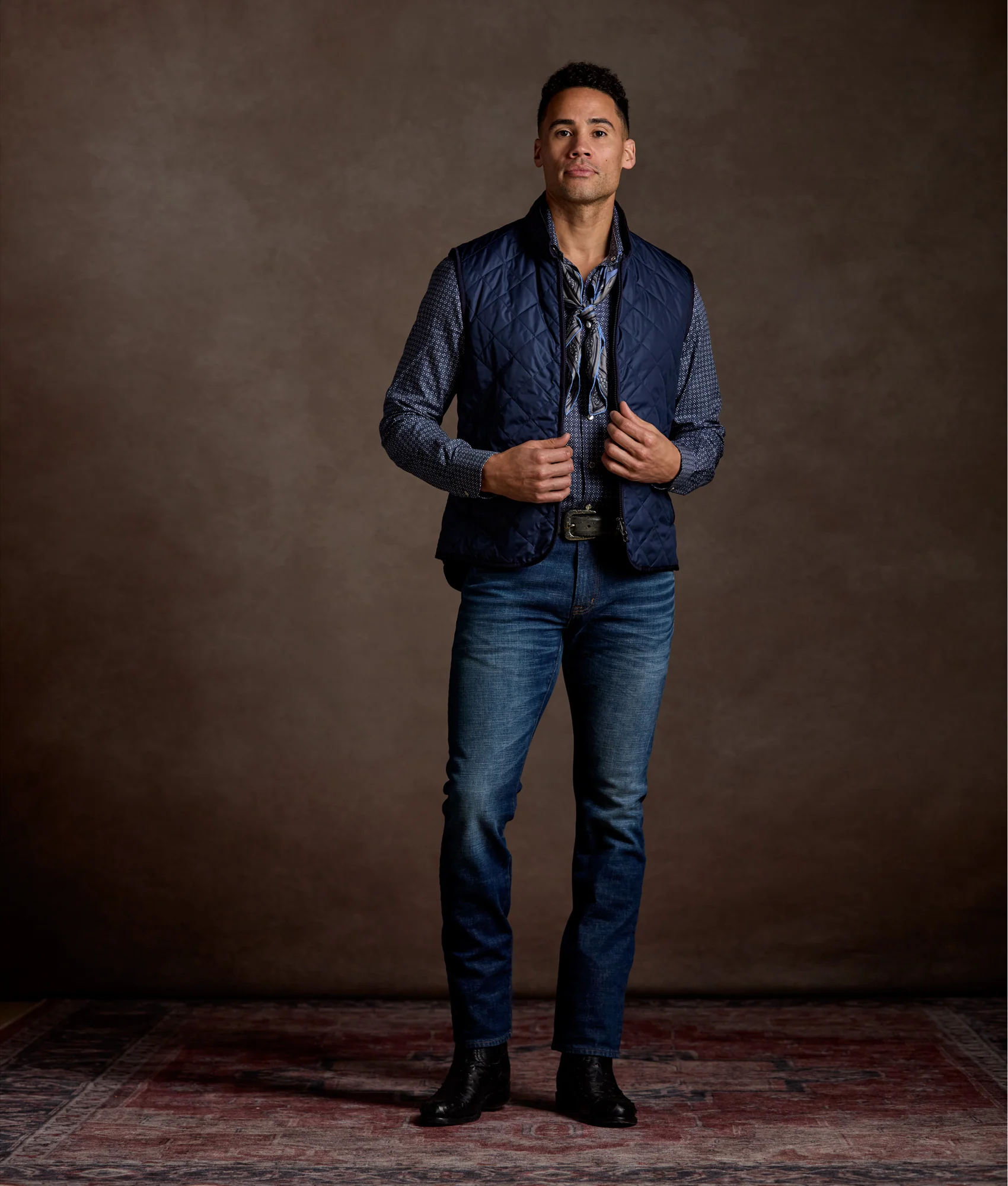 Jameson Quilted Vest - Navy