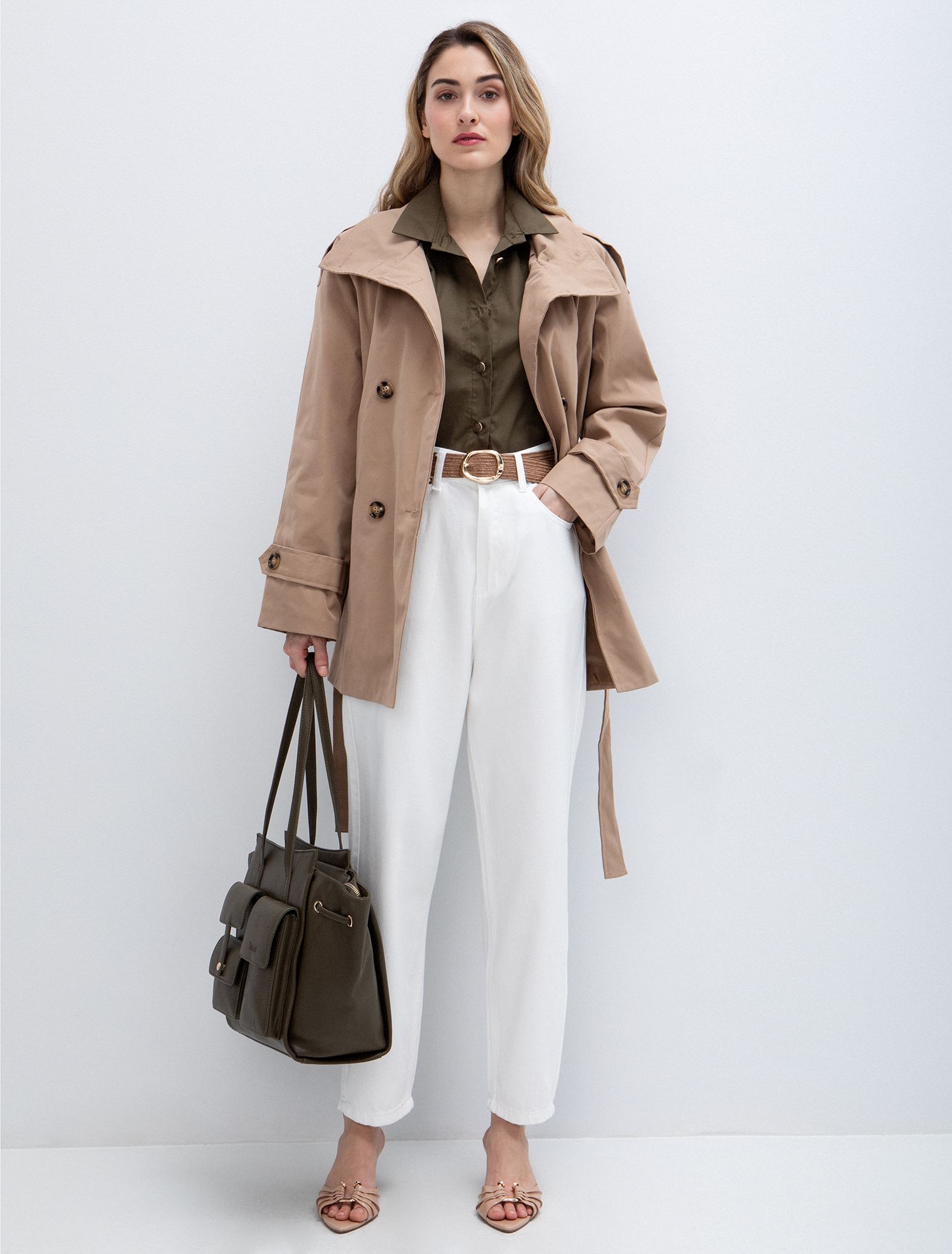 Καμπαρντίνα με ζώνη