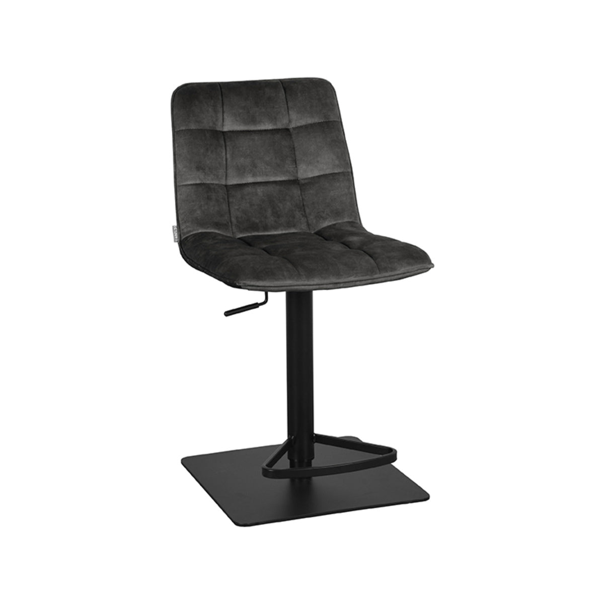 LABEL51 Barkruk Juul - Antraciet Velvet - Zithoogte 52–80cm