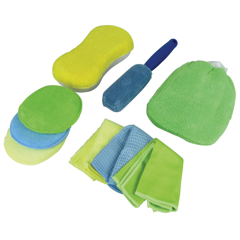 Set en microfibres pour voiture 9 pièces PROTECTON