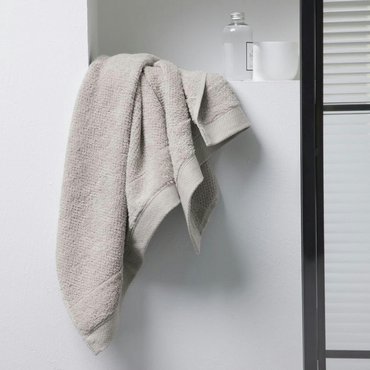 BIO ORGANIC - Maxi drap de bain uni en Coton Beige 90x150 cm