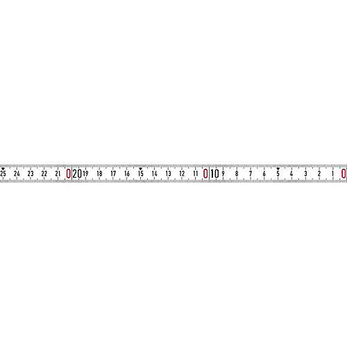 Mètre-ruban BMI 357004001RNL-SK 1 m acier laqué blanc, précision Classe CE II