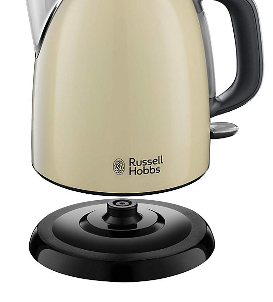 Bouilloire Compacte Russell Hobbs 24994-70 Colours Plus - 1L, Rapide, Filtre Anti-Calcaire, Creme