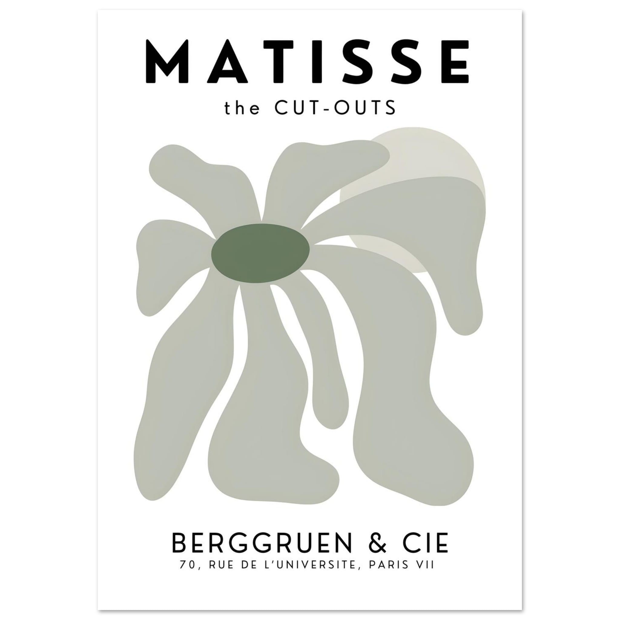 Artfulprints Poster Matisse – Floral dream  - A4 21x29.7 cm - Grijs