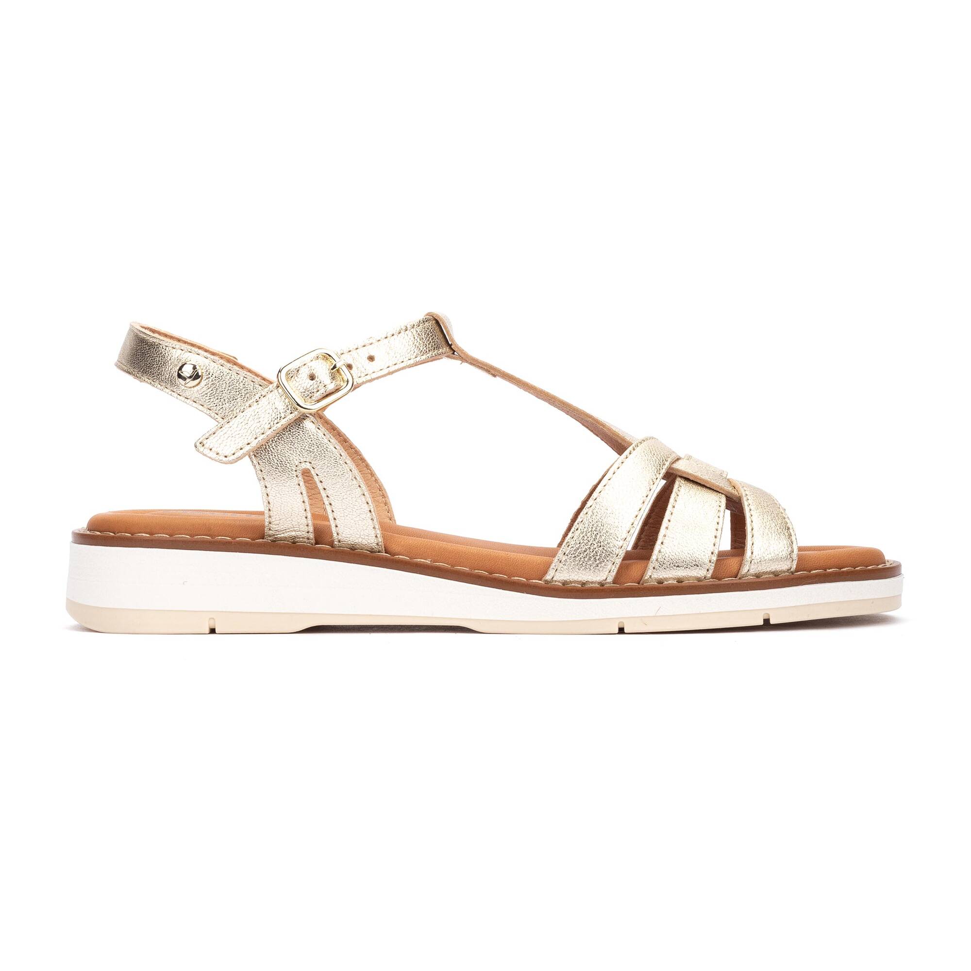 ROQUETAS - Sandalias planas con hebilla para mujer