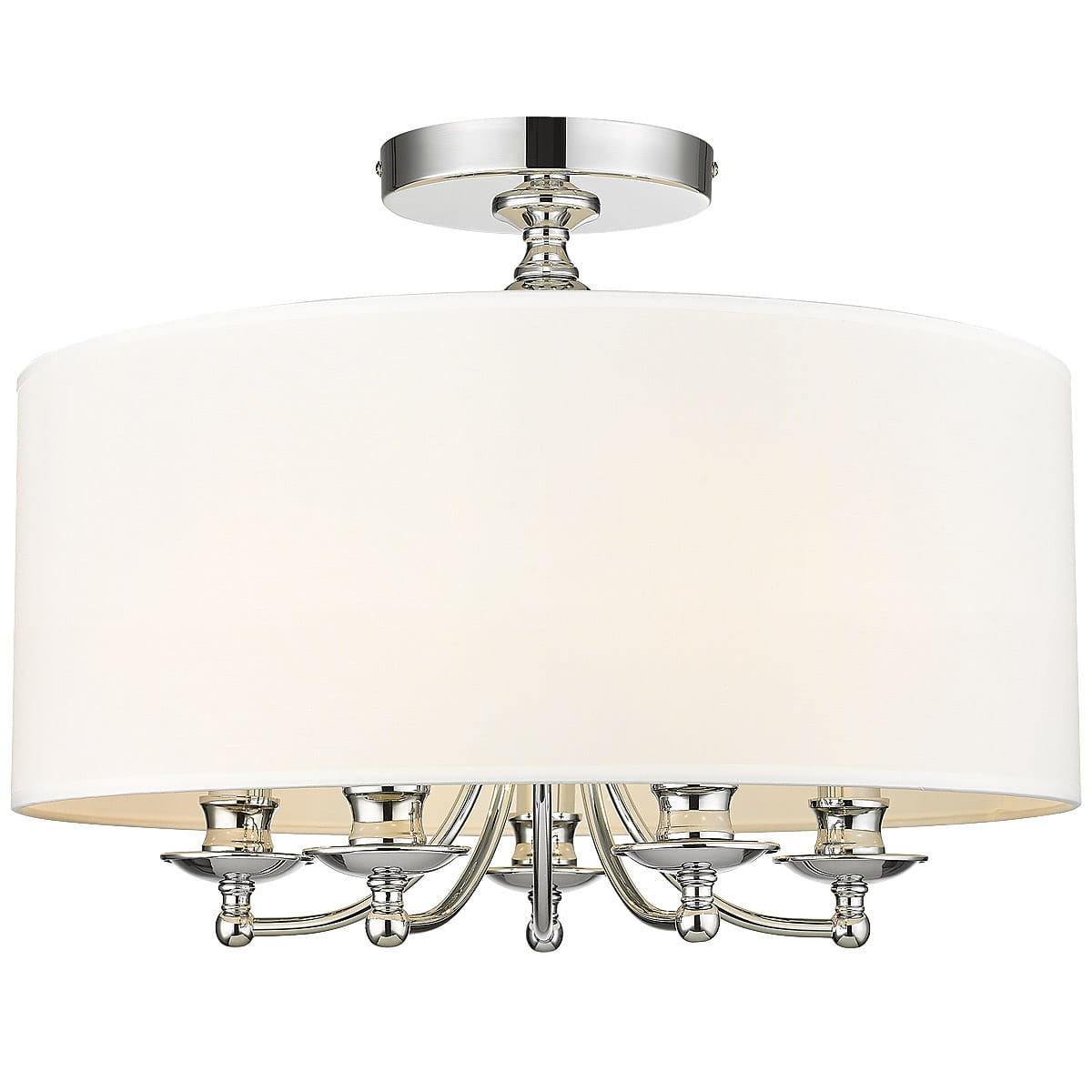 Lampa sufitowa 5-punktowa Abu Dhabi chrom/biała