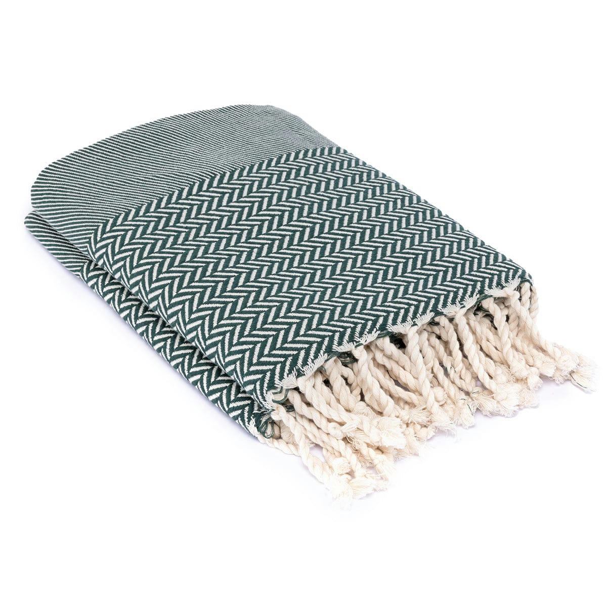 OSLO - Plaid coton  130x170 vert kaki