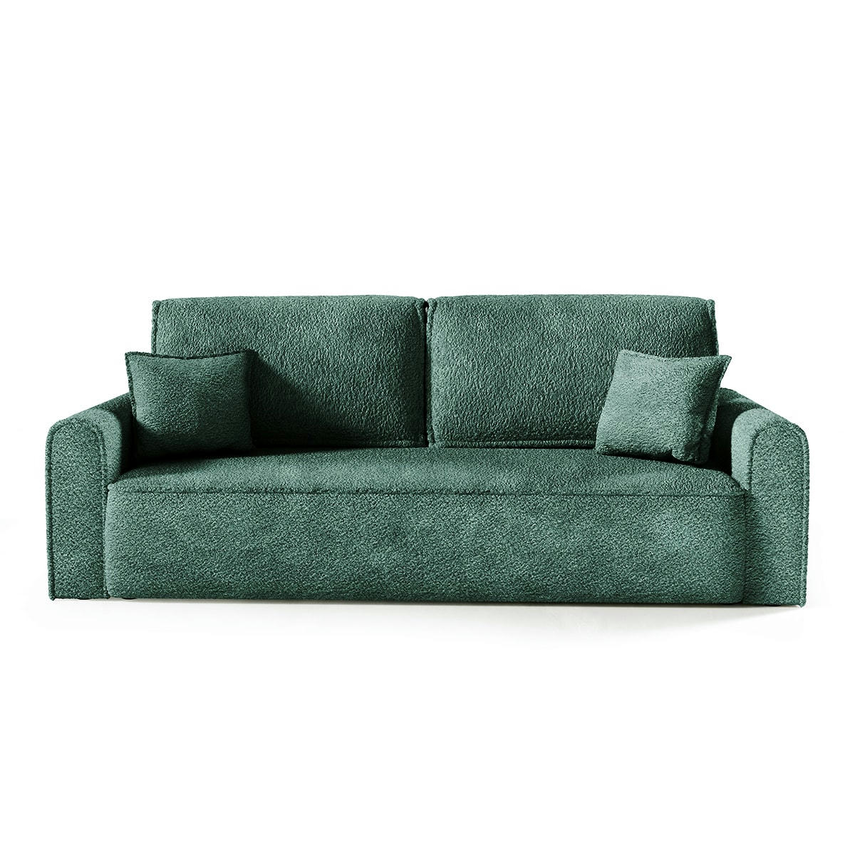 - Canapé convertible 3 places coffre bouclé vert