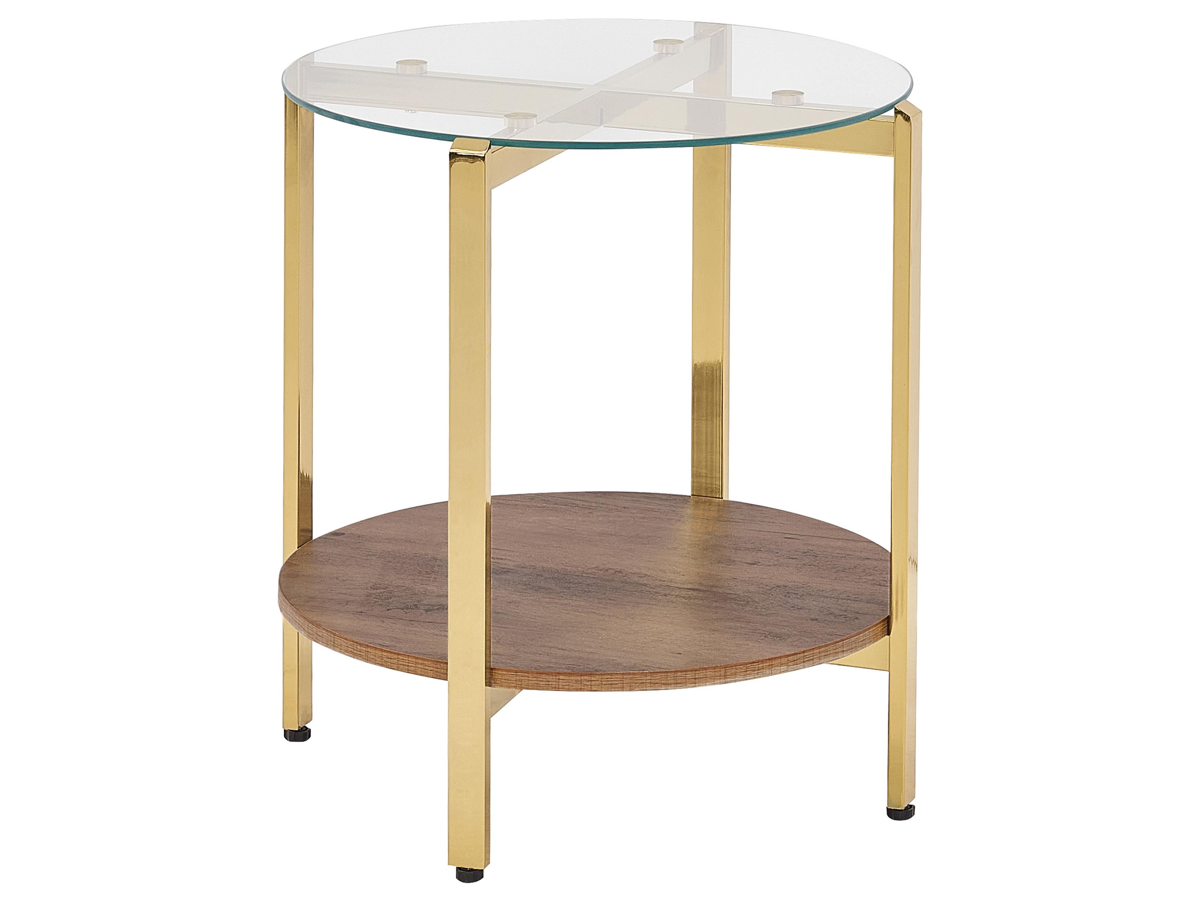 Coffee Table LOVELL Tempered Glass Gold