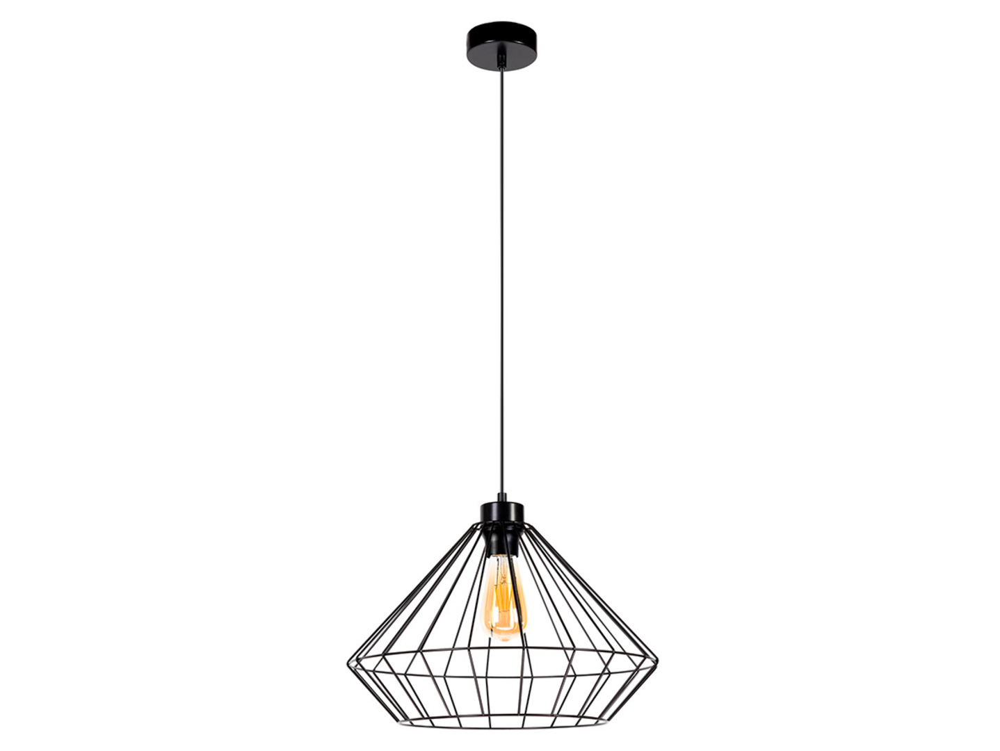 Lampa wisząca Raquelle 40 cm metalowa czarna