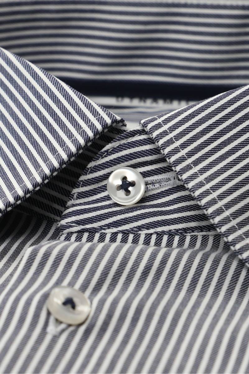 ETERNA Comfort Fit Dynamic Cotton Hemd marine, Gestreift