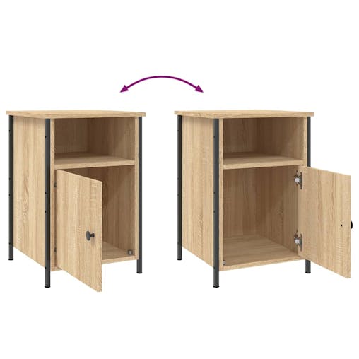 NNEVL Bedside Cabinets 2 pcs Sonoma Oak 40x42x60 cm Engineered Wood