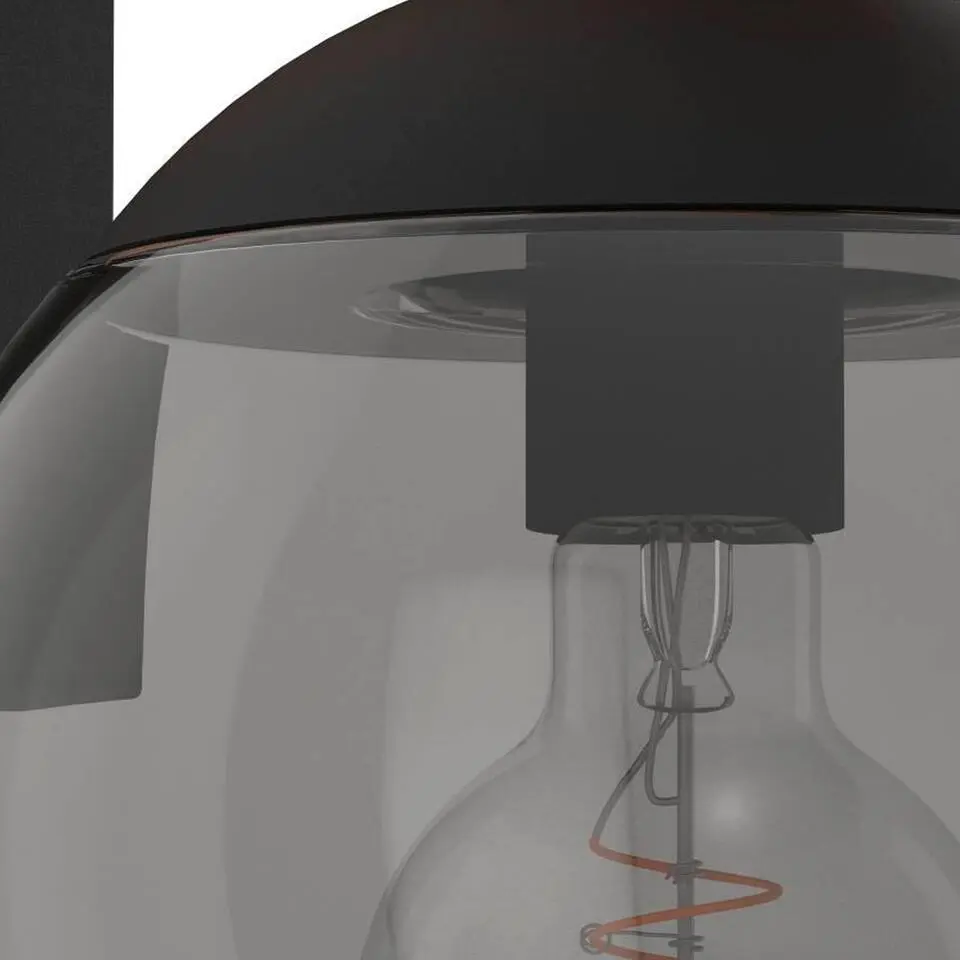 EGLO Bufalata Wandlamp - buitenverlichting - E27 - Zwart, bruin