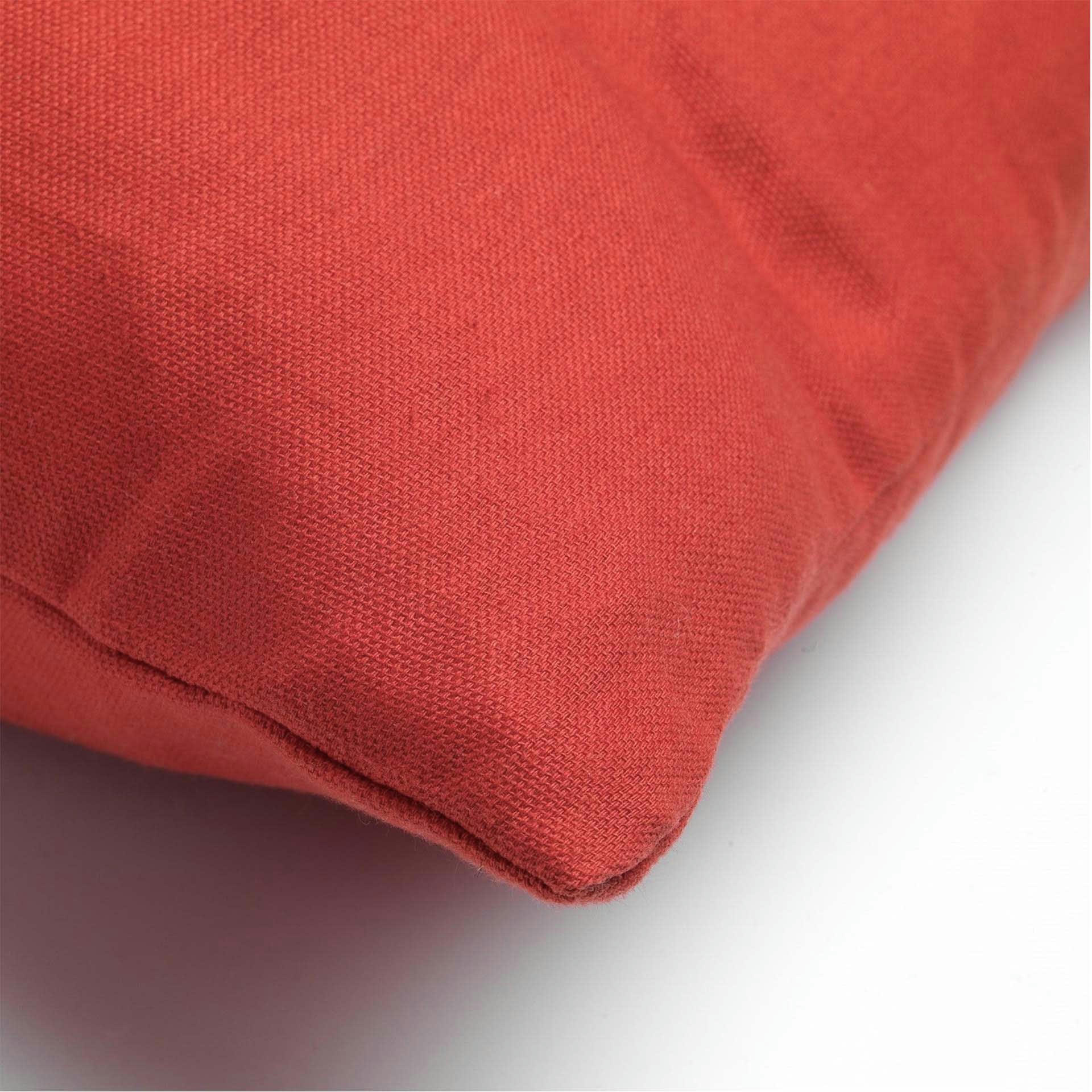 - Housse de coussin rouge en coton-45x45 cm uni