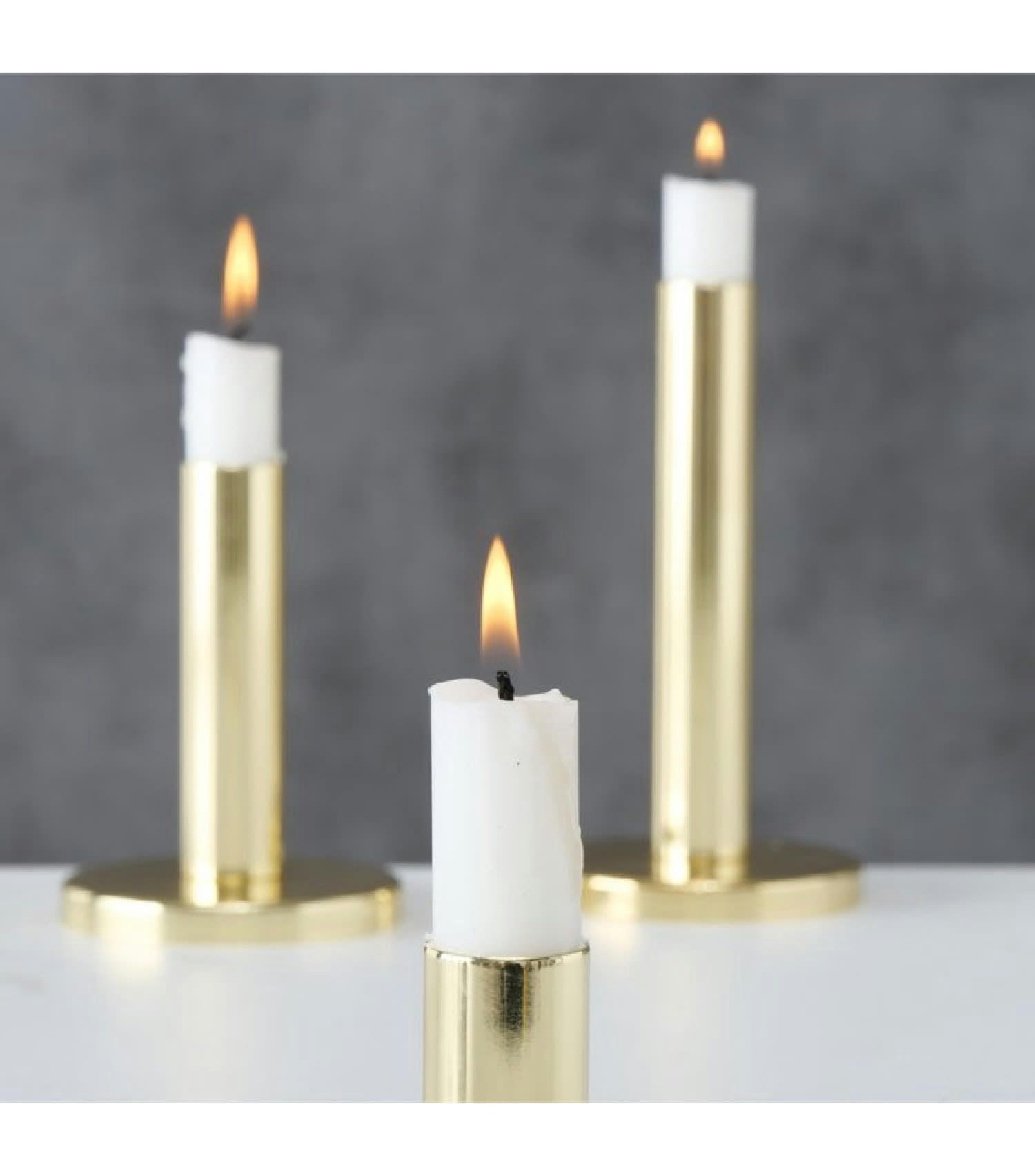 OR - Set de 3 chandeliers de table en métal doré