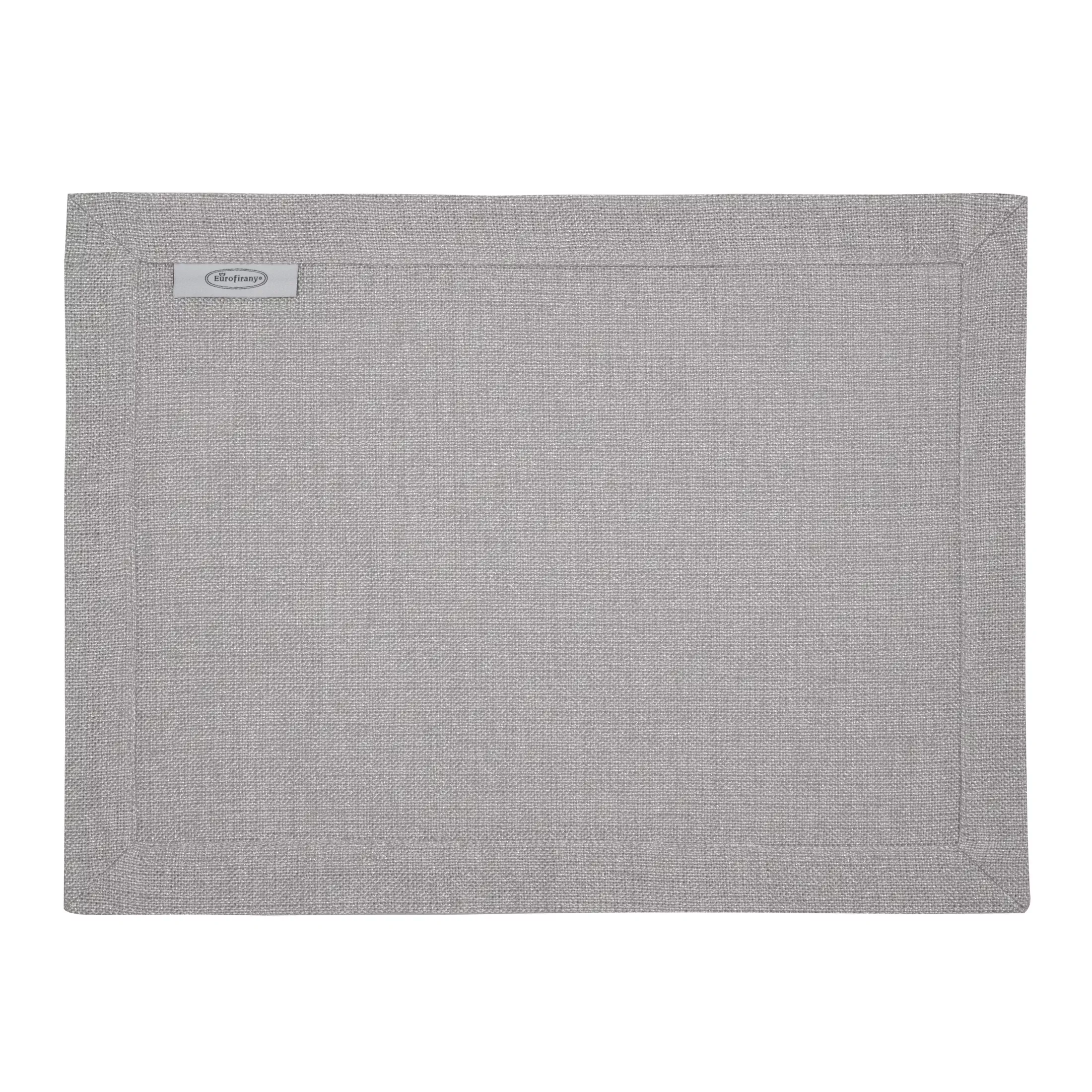 Komplet serwet 4 szt 30x40 cm srebrny STELLA 2 zdobiony listwą