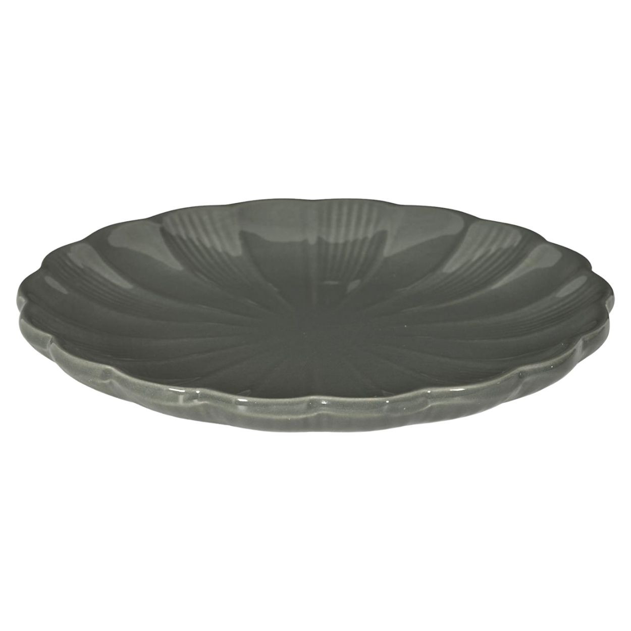 Talerz deserowy Eden 20 cm szary ceramiczny