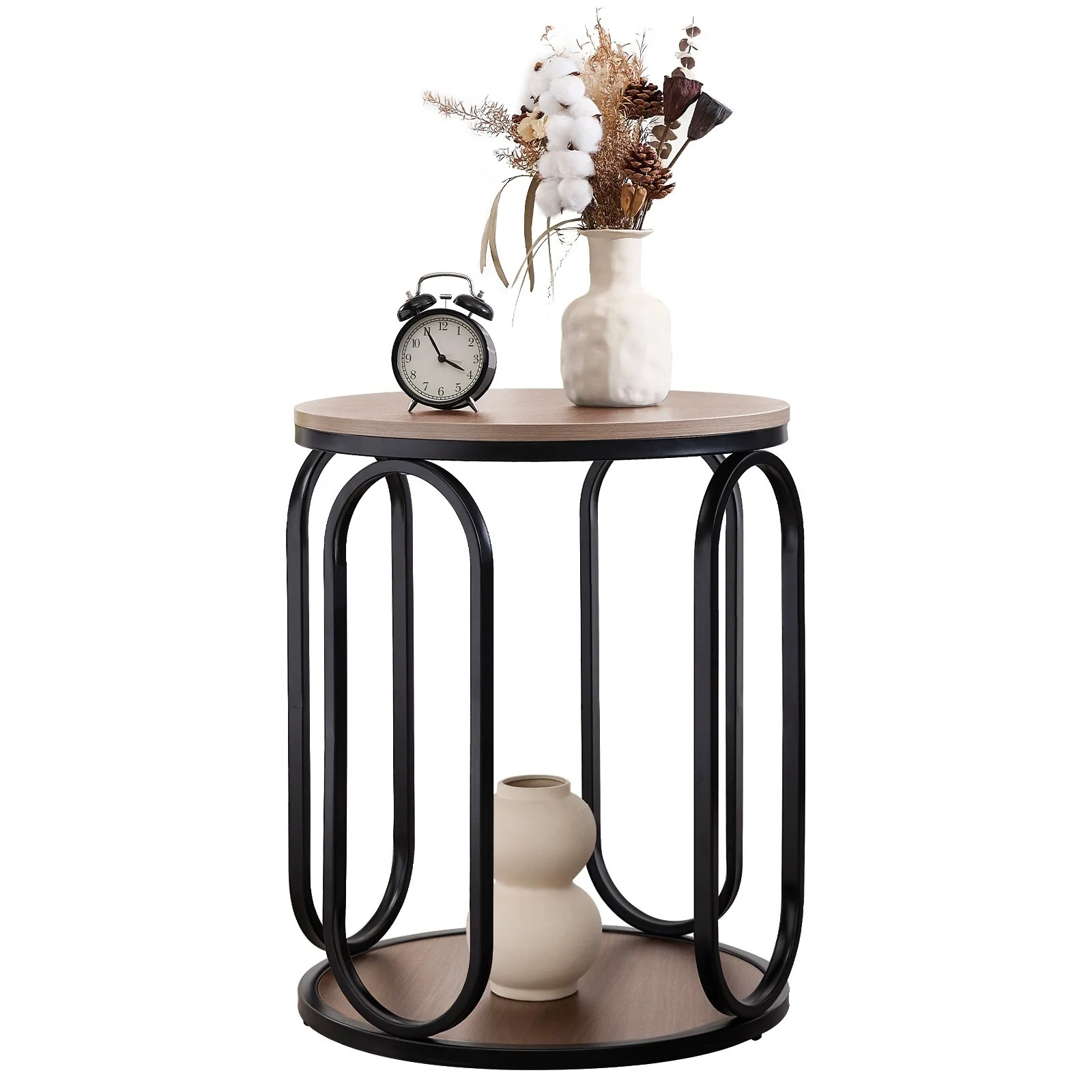 2-Tier Round Nightstand