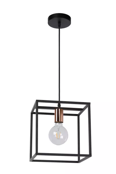 Lampa wisząca czarna ARTHUR 1xE27x60W wym: 155x25x25 cm Lucide
