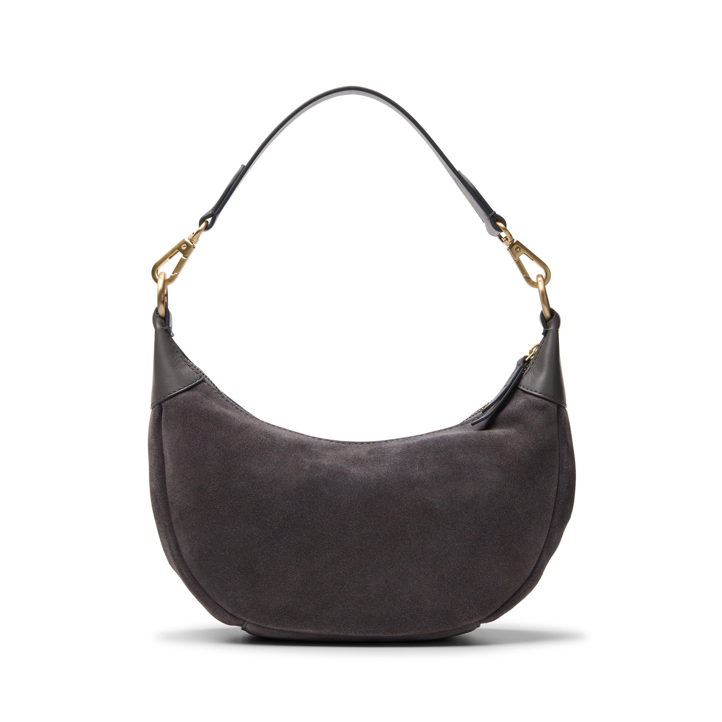Clarks Willow Moon Mini Dark Grey Suede Shoulder Bag,Cross Body Bag