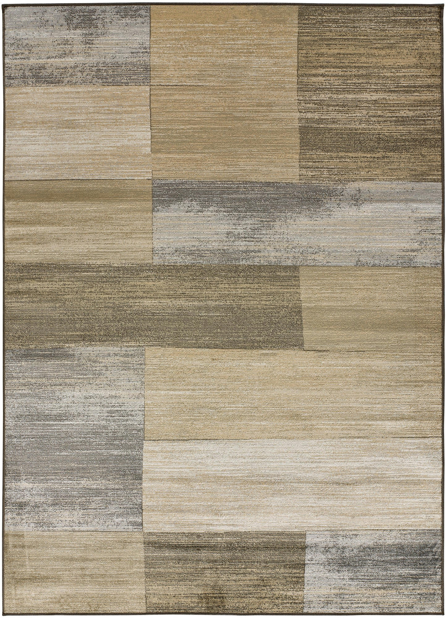 MARTINA - Tapis géométrique en viscose beige, 160X230 cm
