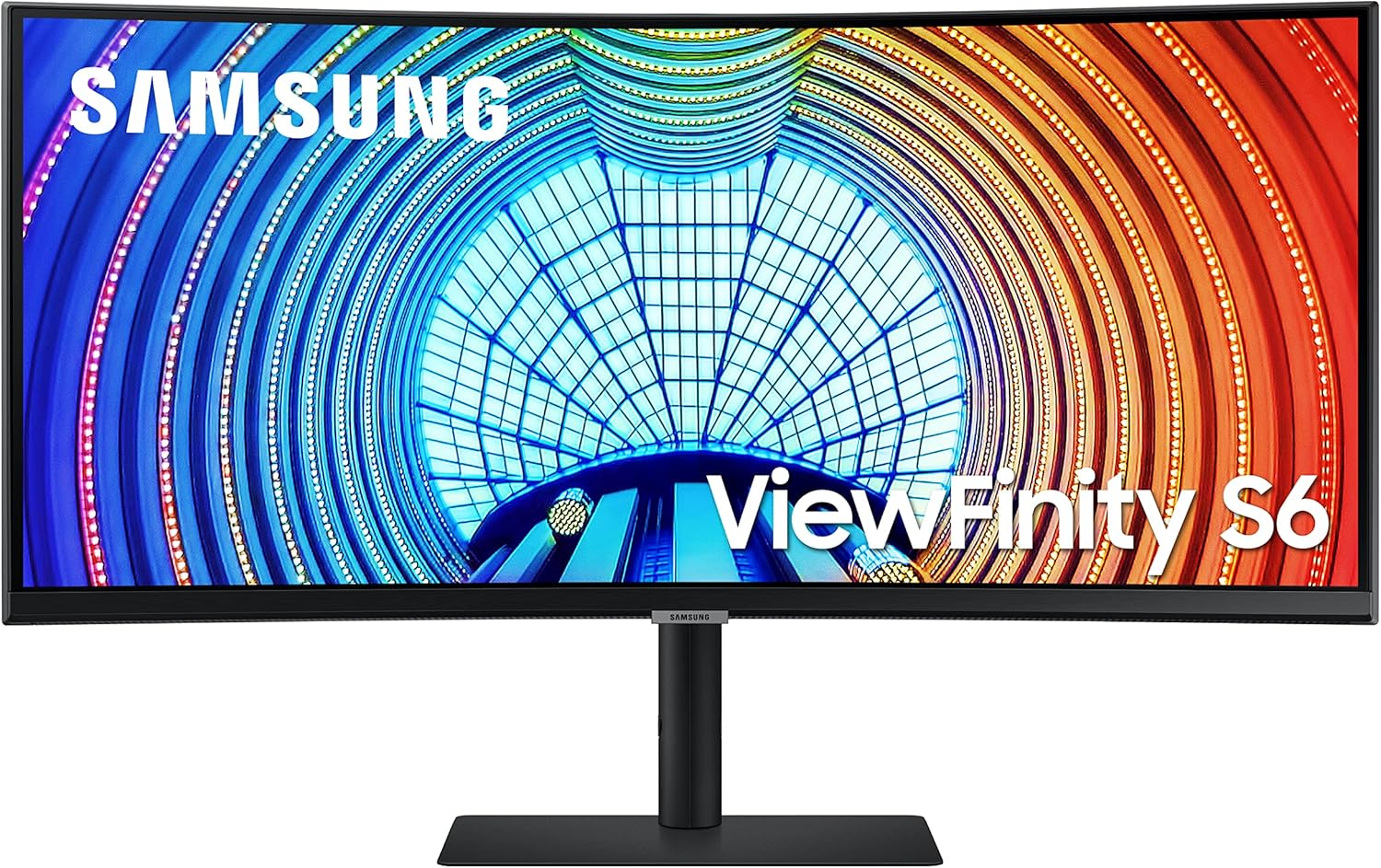 SAMSUNG Viewfinity S65UA Series 34-Inch Ultrawide QHD Curved Monitor  100Hz  USB-C  HDR10 (1 Billion Colors)  Height Adjustable Stand  TUV-certified Intelligent Eye Care (LS34A654UBNXGO) Black