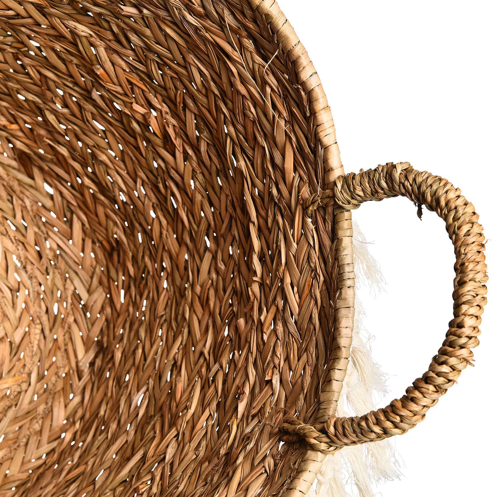Aufbewahrungskorb Fransen Creme, ⌀ 28 cm, H 280 mm
