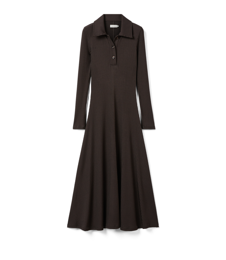 Brunswick ribbed jersey dress