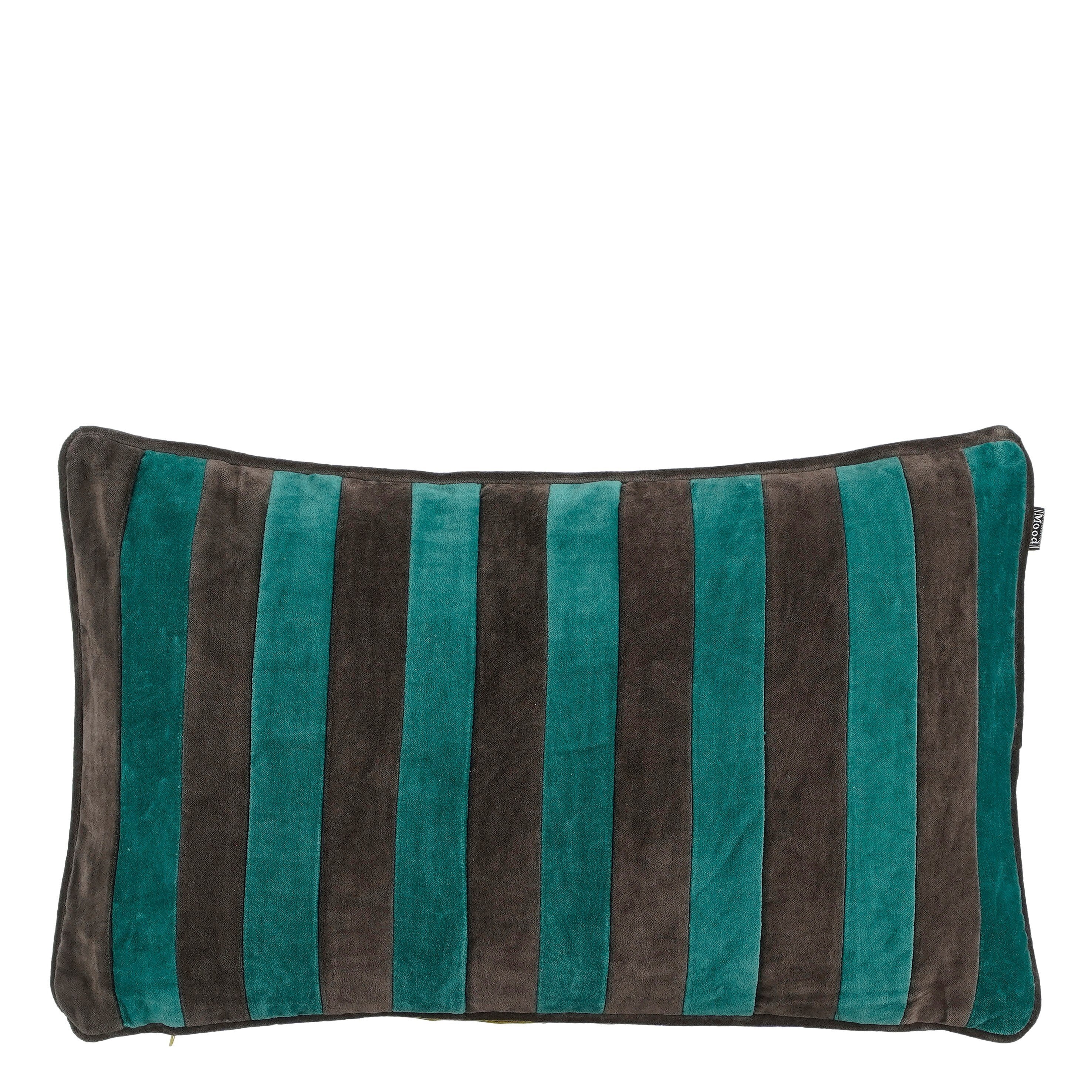In The Mood Collection Clair Sierkussen - L55 x B35 x H10 cm - Katoenfluweel - Groen, Grijs