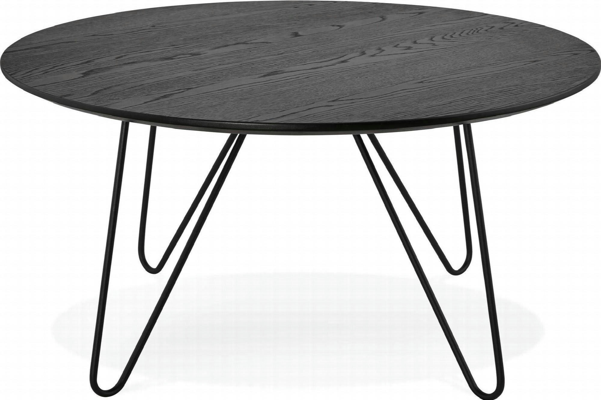 RUNDA - Table basse Bois Chêne Noir