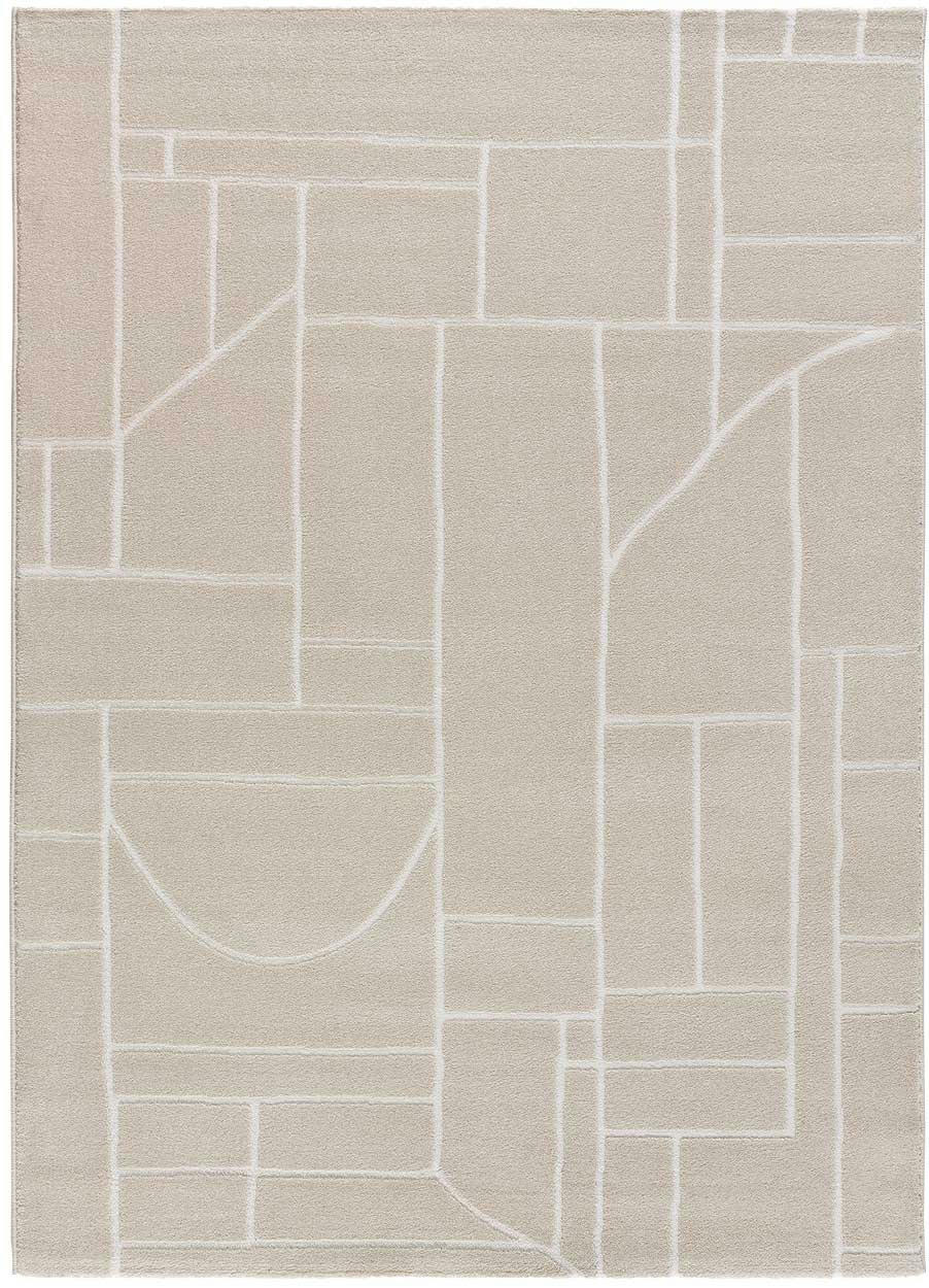 HL-ETHNIC - Tapis de style ethnique en relief crème, 160X230 cm