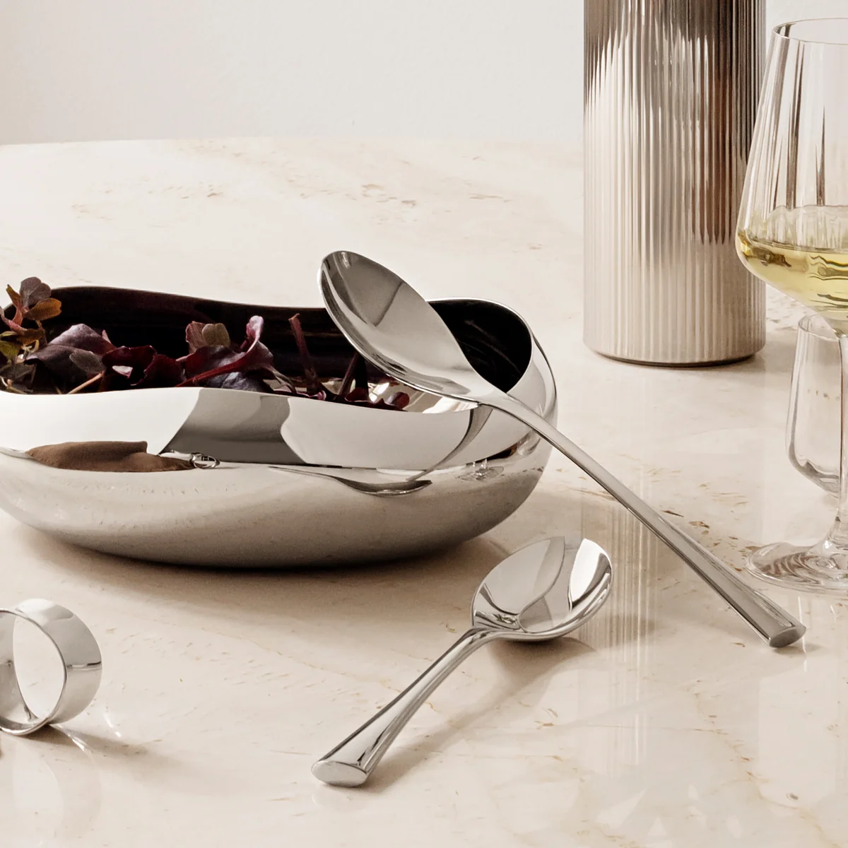 Georg Jensen - Cobra Salatbesteck, Edelstahl