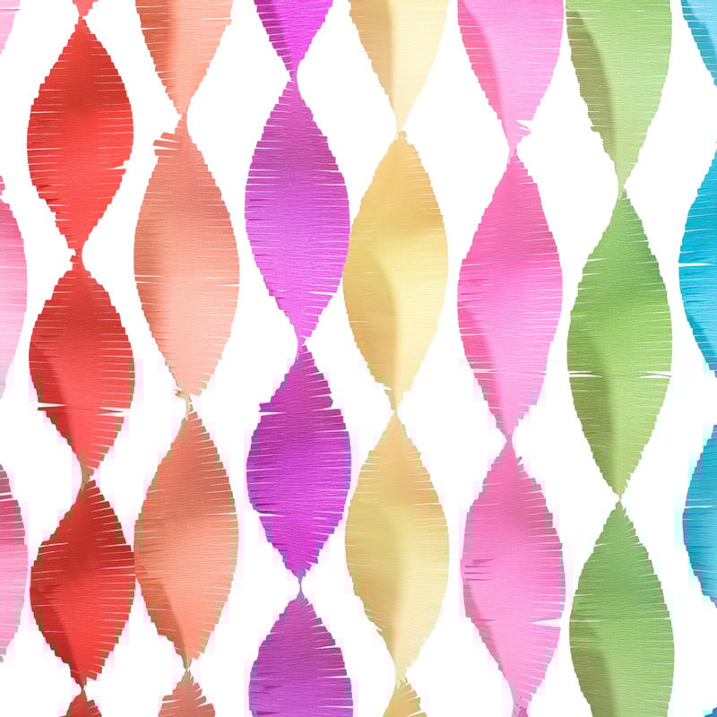 Backdrop cr&ecirc;pe papier - multikleur - 15x200 cm