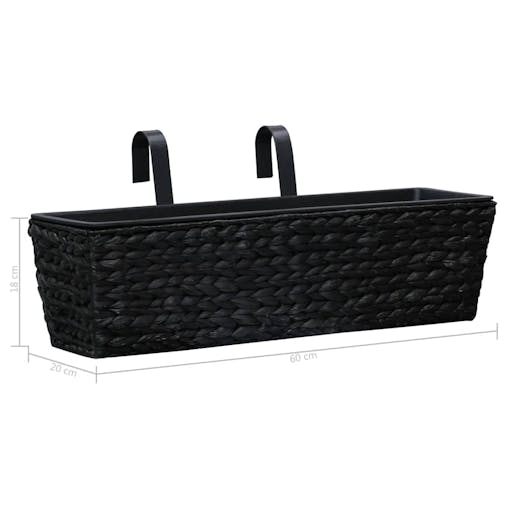 NNEVL Garden Planters 2 pcs Water Hyacinth Black