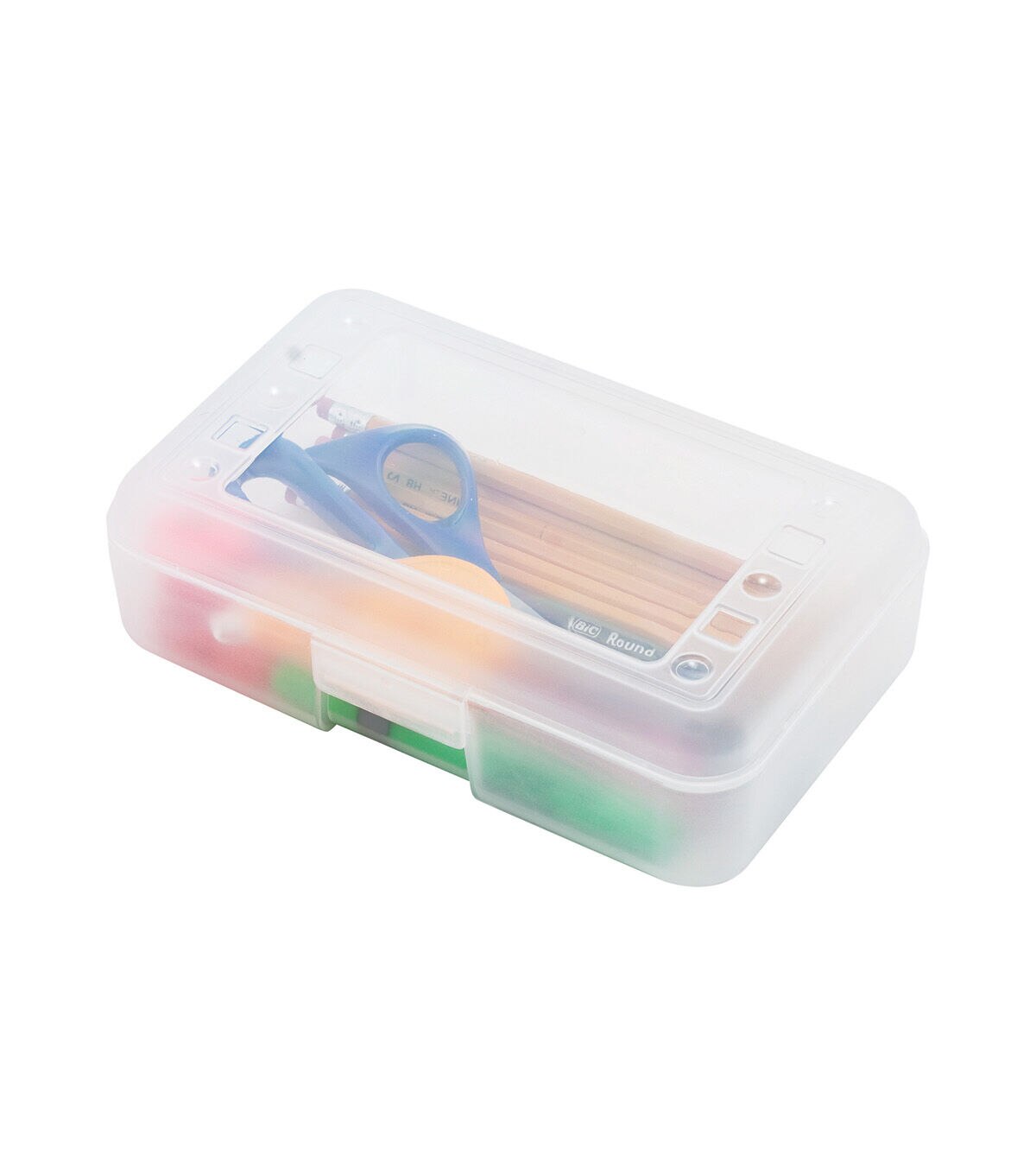 Advantus 8.5 x 4 Clear Plastic Pencil Box