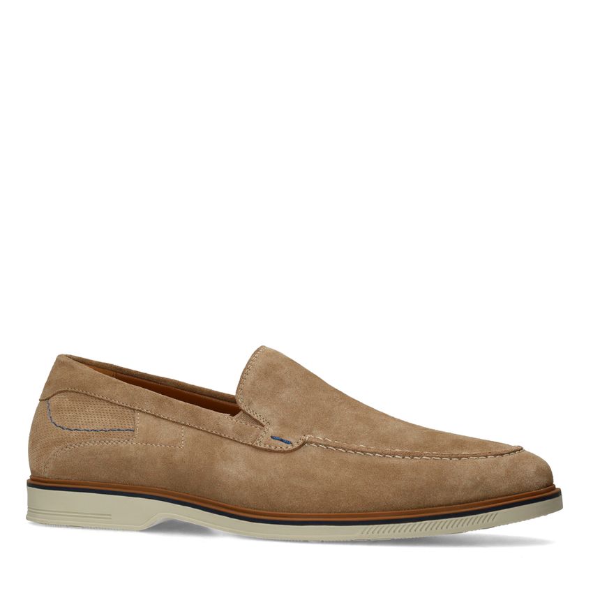 No Stress Beige suède loafers